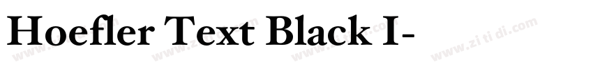 Hoefler Text Black I字体转换